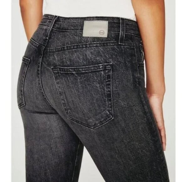 AG Ex Boyfriend Slouchy Slim Jeans in Black Roadway - Picture 4 of 14